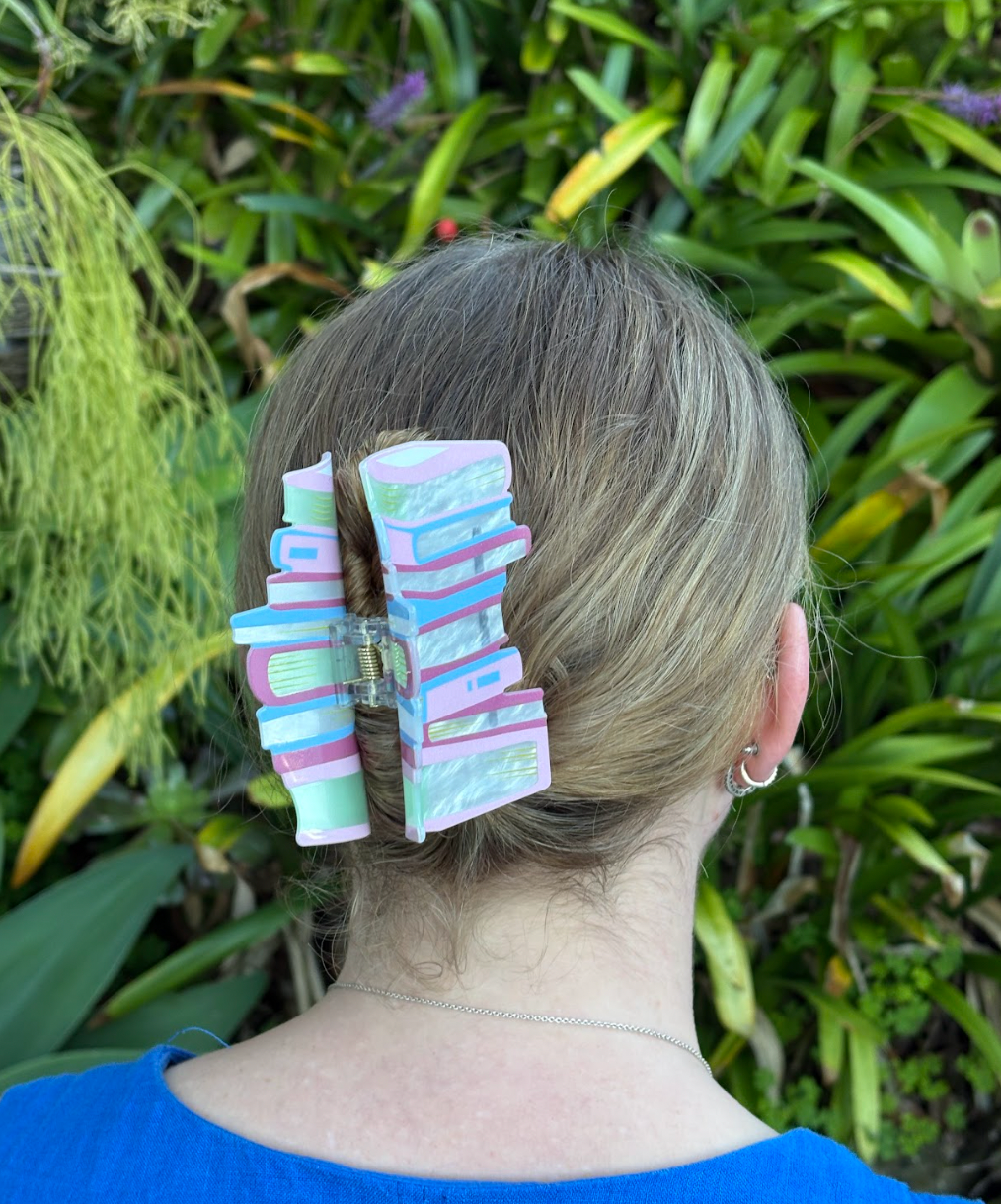 Book Stack Claw Clip